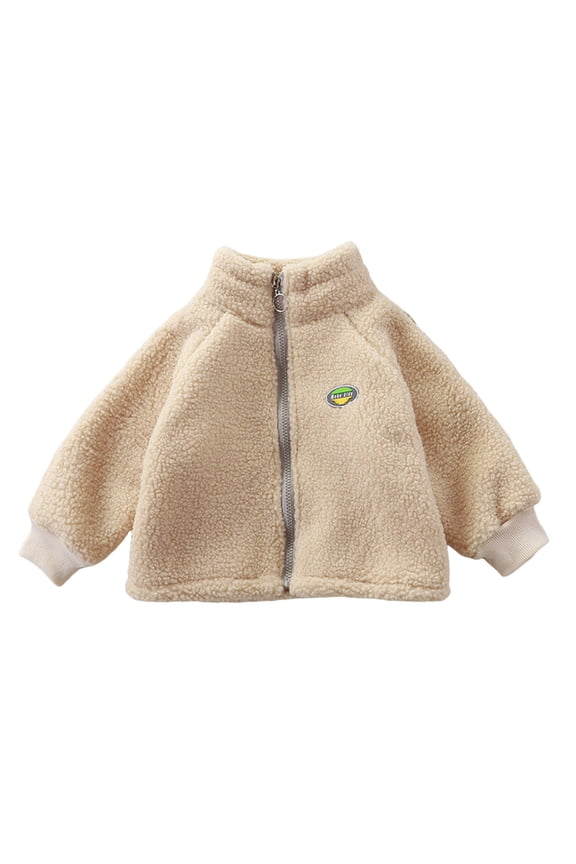 Newborn Coat Baby Toddler Boys Girls Fleece Jacket with Hood Zip Up Cute Bear Coats for Infant Boys Girls Fuzzy Jacket Size 12 18 Months,(Beige 12-18 Months)