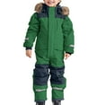 thumbnail image 1 of Zshosam Newborn Snowsuit Girl Baby Fleece Jumpsuits Infant Snowsuit Newborn Hooded Romper Warm Coat Size 8T 9T,(Green 8-9 Years), 1 of 8