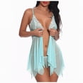 thumbnail image 1 of Zshosam Nightgown for Women Sexy Lace Slip Dress Butterfly Lingerie Dress Nighties Backless Pjs Size M,(Green M), 1 of 1