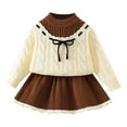 thumbnail image 1 of Zshosam Outfits for Girls Toddler Baby Girl Fall Clothes Long Sleeve Sweatshirt Tulle Skirt Set Kids Outfit Size 3T 4T,(White 3-4 Years), 1 of 4