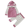 thumbnail image 1 of Zshosam Outfits for Toddler Girls Girls' Jog Set - 2 Piece Cozy Pullover Hoodie and Jogger Sweatpants Size 3 6 Months,(Purple 3-6 Months), 1 of 9