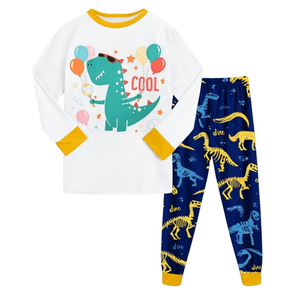 Zshosam Pajamas Boys Kids Baby Boy Girl Pajamas Set Button Down Long Sleeve Shirts Tops and Pants Pj Sets Size 5T 6T,(Yellow 5-6 Years)