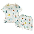 thumbnail image 1 of Zshosam Pajamas for Boys Boys Pajamas Short Sleeve Summer Cool Pjs Set 2-Piece Cozy Sleepwear for Kids Size 12 18 Months,(Blue 12-18 Months), 1 of 1