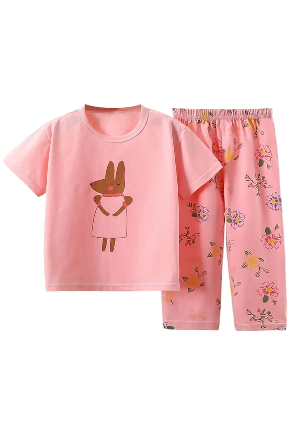 Pjs Kids Silk Baby Girls and Toddler Snug Fit Short Sleeve Top and Pants 2 Piece Pajama Set Size 12 18 Months,(Red 12-18 Months)