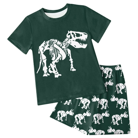 Zshosam Pjs for Boys Baby Toddler Pajama Set Soft Cotton Snug-Fit Sleepwear Size 4T 5T,(Green 4-5 Years)
