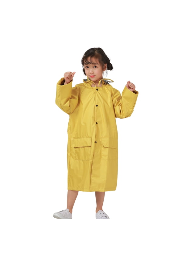 Rain Coats for Toddler Girls Kids Waterproof Hooded Rain Slicker Lightweight Outwear Jacket in Fun Designs Size 5T 6T,(Yellow 5-6 Years)
