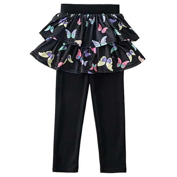 Zshosam School Uniform Pants for Girls Footless Girls' Leggings: Easy Pull-On Warm Tights Comfortable Heel-Free All-Day Size 8T 9T,(Multicolour 8-9 Years)