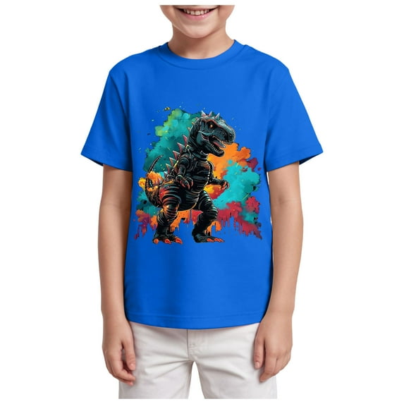 Zshosam Shirt for Boys Boys Basic Tees Short Sleeve Crewneck T Shirts Teen Boys Summer Clothes Size 9T 10T,(Blue 9-10 Years)