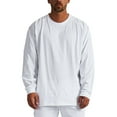 thumbnail image 1 of Zshosam Shirts for Men Men's Comfortable Classic Long Sleeve Crew Neck T-Shirt(White,M), 1 of 7