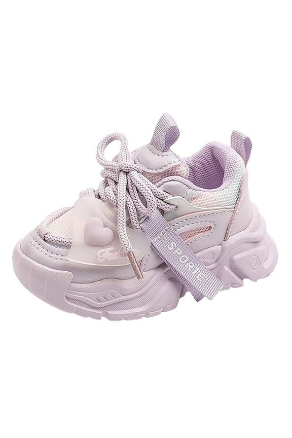 Shoes for Kids Girl Kid's Running Sneaker Shoes School Athletic Walking Shoes for Children/Girls Size 9,(Purple Toddler 9)