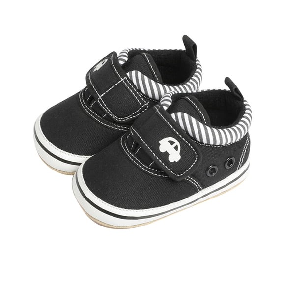 Zshosam Shoes for Toddler Girls Baby Boys Girls Canvas First Walkers Shoes,Newborn Infant Non Slip Soft Sole Casual Sneaker Size 11,(Black Infant 11)