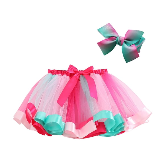 Zshosam Skirts for Girls Girls Tutu Skirts Elastic Waist Ballet Dance Little Girl Birthday Party Princess Outfits for Kids Size 2T 4T,(Pink 2-4 Years)