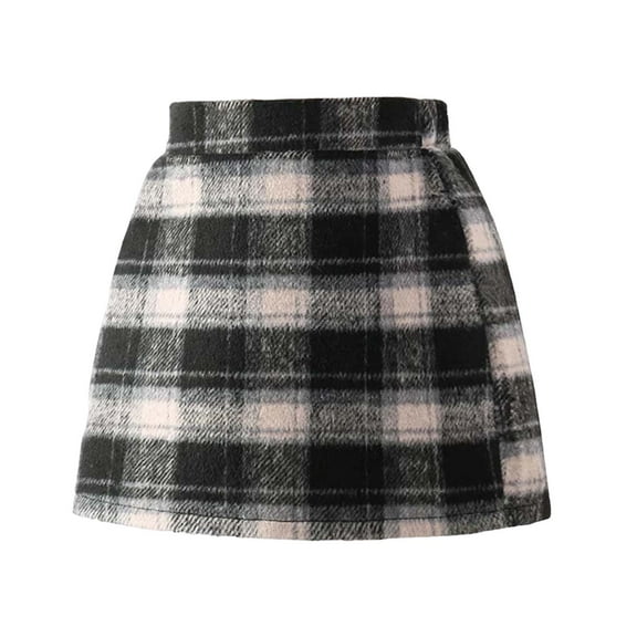 Zshosam Skirts for Girls Girls Skirt for Cold Weather Versatile Plaid Pleated Skirt with Shorts Size 4T 5T,(C 4-5 Years)