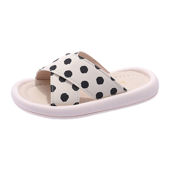 Zshosam Slipper Kids Kids Slides Sandals Boys Girls Shower Slippers Slip On Quick-Drying Summer Water Shoes Lightweight Animal Slides Size 8.5,(White Toddler 8.5)