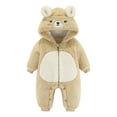 thumbnail image 1 of Zshosam Snow Suit for Babies Baby Boy Winter Fleece Snowsuit Jacket Toddler Girl Jumpsuit Warm Snow Suit Coat Size 0 3 Months,(Khaki 0-3 Months), 1 of 3