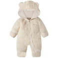thumbnail image 1 of Zshosam Snow Suits for Girls Baby Boy Snowsuit Long Sleeve Infant Coat Winter Suit Newborn Puffer Jacket with Hooded Size 9 12 Months,(White 9-12 Months), 1 of 7
