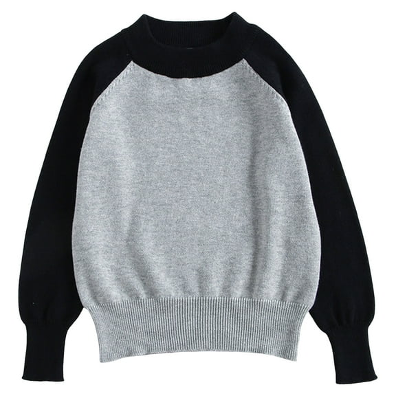 Zshosam Sweater for Kids Toddler Boys Sweaters Long Sleeve Sweat Shirt Pullover Crewneck Top Kids Size 2T 3T,(Grey 2-3 Years)