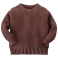thumbnail image 1 of Zshosam Sweaters for Teen Girls Trending Girls Long Sleeve Sweaters Crewneck Casual Tops Pullover for Kids Size 4T 5T,(Brown 4-5 Years), 1 of 8