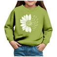 thumbnail image 1 of Zshosam Sweatshirt Kids Basic Sweatshirts for Girls Pullover Tops Long Sleeve Trendy Shirts Sport Clothes,Green 3 Years, 1 of 4