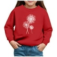 thumbnail image 1 of Zshosam Sweatshirt Kids Girls Toddler Baby Girl Boy Sweatshirt Long Sleeve Crewneck Pullover Tops Fall Winter Outfits,Red 5 Years, 1 of 4