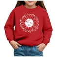 thumbnail image 1 of Zshosam Sweatshirts for Teen Girls Trendy Baby Boys Girls Sweatshirt Crewneck Pullover Warm Basic Sweatshirt Fall Winter Top,Red 4 Years, 1 of 4