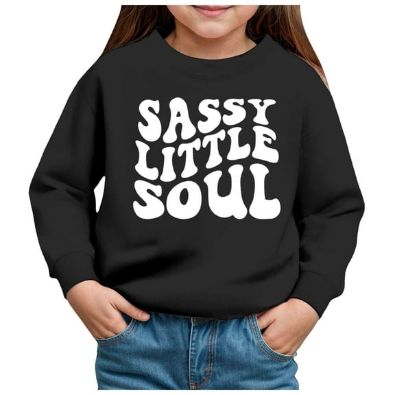 Zshosam Sweatshirts for Kids Toddler Baby Girl Boy Sweatshirt Clothes Long Sleeve Sweatshirt Spring Pullover,Black 2 Years