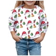 thumbnail image 1 of Zshosam Teen Christmas Sweatshirts for Girls Girls Crewneck Christmas Sweatshirts Kids Long Sleeve Shirts Tops Fall Pullover Size 4T 5T,(Green 4-5 Years), 1 of 4