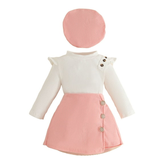 Zshosam Teen Girl Clothes Fall Toddler Baby Girl Outfit Long Sleeve Embroidery Sweatshirt Top Tulle Skirt Set Size 3T,(Pink 3 Years)