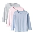 thumbnail image 1 of Zshosam Tees for Girls Toddler Girls Long Sleeve Shirts Soft Tees Baby Girl Crewneck Basic T-Shirts Tops Size 7T 8T,(C 7-8 Years), 1 of 4