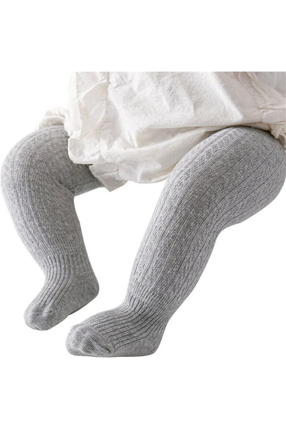 Tights Kids Girls Baby Girls Tights Cable Knit Leggings Tights Pantyhose Infants Toddlers Size 0 6 Months,(Grey 0-6 Months)