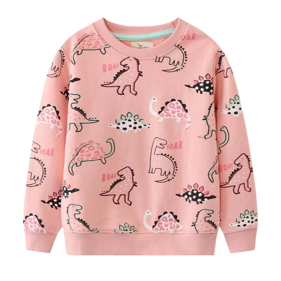 Zshosam Toddler Baby Girls Sweatshirts Casual Pullover Crewneck Winter Tops Clothes(Pink,3 Years)