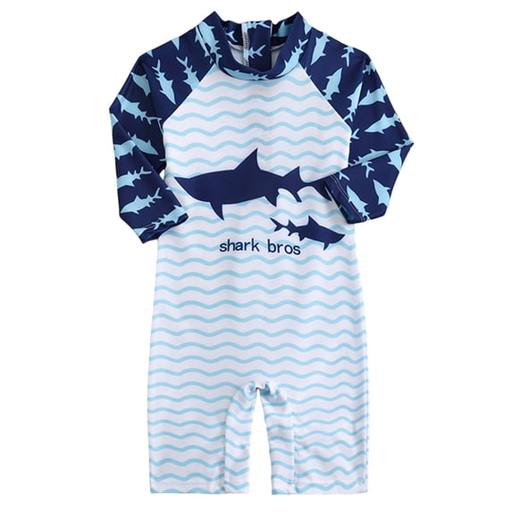 Zshosam Toddler Bathing Suit Girl Baby Girls Long Sleeve Zipper One Piece Swimsuit Size 18 24 Months,(Light Blue 18-24 Months)