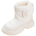 thumbnail image 1 of Zshosam Toddler Boot Baby Boys Girls Winter Warm Shoes Cozy Fleece Snow Boots Toddler Non-Slip Walking Shoes Infant Outdoor Water Resistance Booties Size 8.5,(White Toddler 8.5), 1 of 7