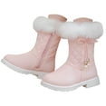 thumbnail image 1 of Zshosam Toddler Boots Girl Boys Girls Snow Boots Waterproof Outdoor Warm Cozy Anti-Slip Mid Calf Lining Winter Shoes for Little/Big Kids Size 12,(Pink Little Kids 12), 1 of 7