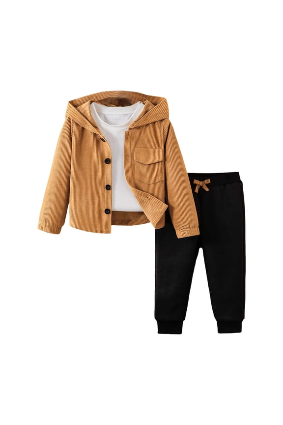Toddler Boy Clothes Fall Boys Clothes 2 Piece Colorblock Hoodie Sweatshirts Top Sweatpants Fall Winter Boy Outfits Size 6 9 Months,(Khaki 6-9 Months)