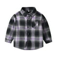 thumbnail image 1 of Zshosam Toddler Boy Fall Kids Sherpa Fleece Lined Hoodie Jacket,Zip-Up Hooded Plaid Sweatshirt Jackets Size 7T 8T,(Purple 7-8 Years), 1 of 5