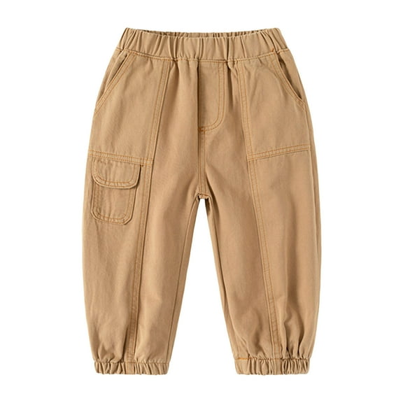 Zshosam Toddler Boy Jeans Pants Little Boys Jeans,Elastic Straight Fit Denim Pants Size 5T 6T,(Khaki 5-6 Years)