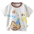 thumbnail image 1 of Zshosam Toddler Boy Shirt Toddler Shirt Boys Girls Tshirt Little Kid Funny Cute Graphic Tee Tops Size 4T 5T,(Khaki 4-5 Years), 1 of 8