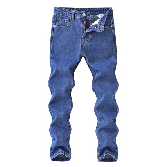Zshosam Toddler Boys Jeans Regular Little Boys Jeans, Girls Elastic Waist Adjustable Denim Pants Size 5T 6T,(Dark Blue 5-6 Years)