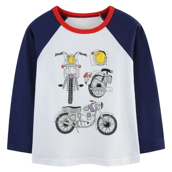 Zshosam Toddler Boys Long Sleeve Shirts Baby/Toddler Boy Long Sleeve Shirt - Basic Tshirt Tops,Tees for Boys Size 2T 3T,(White 2-3 Years)