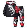 thumbnail image 1 of Zshosam Toddler Boys Outfits Toddler Baby Boy Clothes Fall Infant Outfits Hoodie Sweatshirt Jeans Winter Denim Clothing Set for Boy Size 2T 3T,(Black 2-3 Years), 1 of 9
