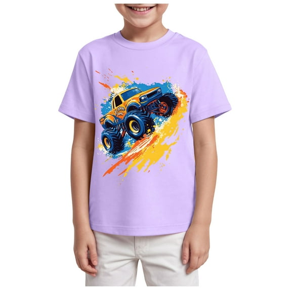 Zshosam Toddler Boys Shirt Baby Short Sleeve Tee Tops Toddler T-Shirt Kids Solid Color Shirts Boys Girls Casual Size 7T 8T,(Purple 7-8 Years)