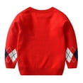 thumbnail image 1 of Zshosam Toddler Boys Sweaters Boys Sweater Knit Boys Sweater Crew Neck Kids Pullover for Children Size 4T 5T,(Red 4-5 Years), 1 of 7