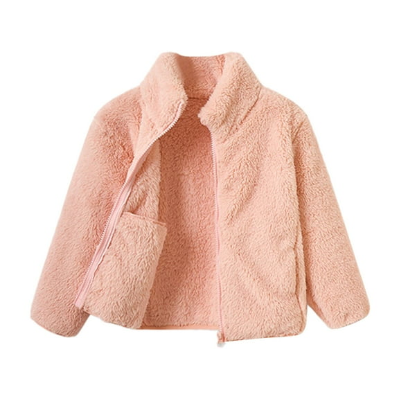 Zshosam Toddler Coat Toddler Girls Boys Fleece Hoody Jacket Zip Up Coat Warm Winter Outwear Size 9T 10T,(Pink 9-10 Years)