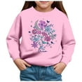 thumbnail image 1 of Zshosam Toddler Crewneck Sweatshirt Graphic Toddler Baby Outfit Boy Girl Sweatshirt Crewneck Pullover Long Sleeve Shirt Fall Clothes,Pink 5 Years, 1 of 4