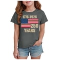 thumbnail image 1 of Zshosam Toddler Flag Shirt Kids American Flag Shirt 4th of July Button Down Tshirt for Girls Boys Fourth of July Patriotic Summer Tee Size 5T 6T,(Grey 5-6 Years), 1 of 5