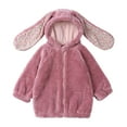 thumbnail image 1 of Zshosam Toddler Girl Jacket Baby Boys Girls Hooded Fleece Jacket Cute Hoodie Zip Up Coat Winter Warm Outwear with Pocket Size 5T 6T,(Red 5-6 Years), 1 of 4
