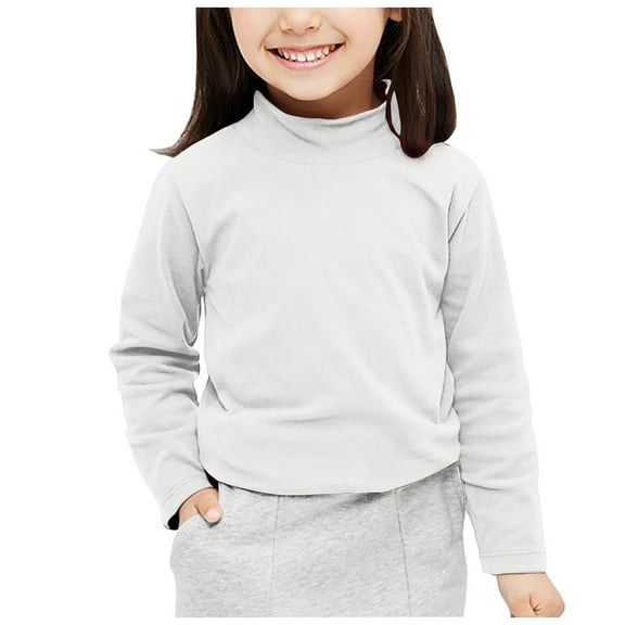 Zshosam Toddler Girl Shirts Toddler Baby Girls T Shirt Blouse Ruffle Top Casual Tees Shirt Size 6T 8T,(White 6-8 Years)