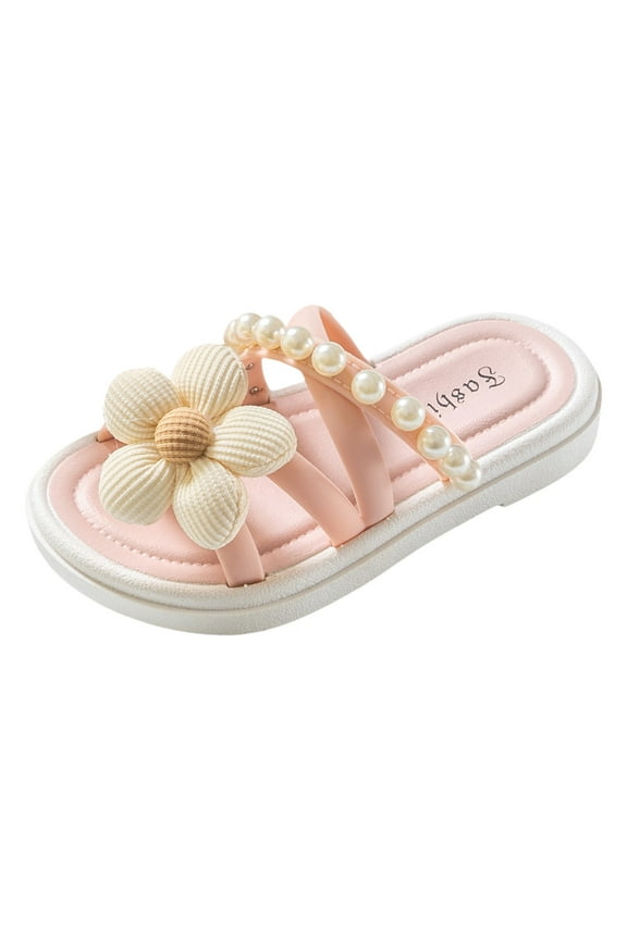 Toddler Girl Slides Toddler Little Kids Slides Sandals Girls Cloud Slides Animal Quick Dry Beach Slides Pool Shower Flip Flops Slippers Cute Cartoon Summer Outdoor Shoes (Pink,10)