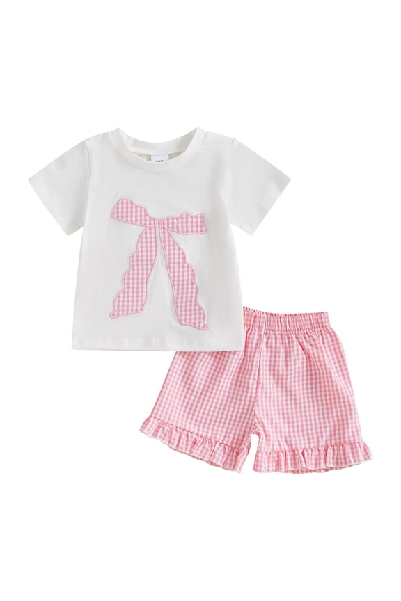 Toddler Girl Summer Clothes Set Kids Girl Clothes Tie Dye Print Short Sleeve Top and Shorts Toddler Girl Summer Outfits Short Set Size 2T 3T,(Pink 2-3 Years)